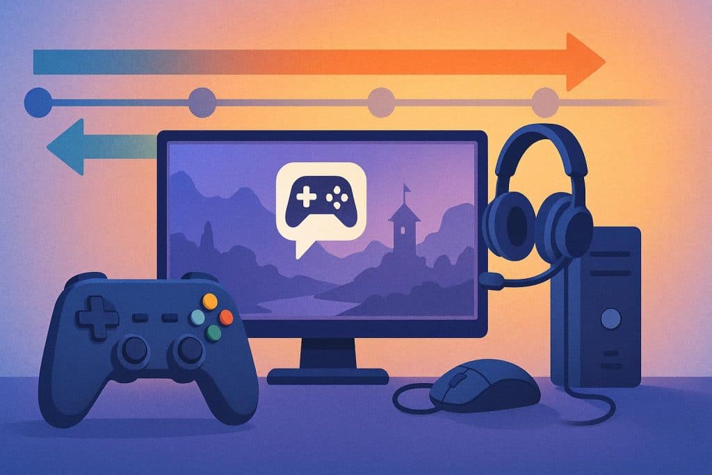 Colorful montage of popular online games and gaming consoles representing a decade of digital evolution