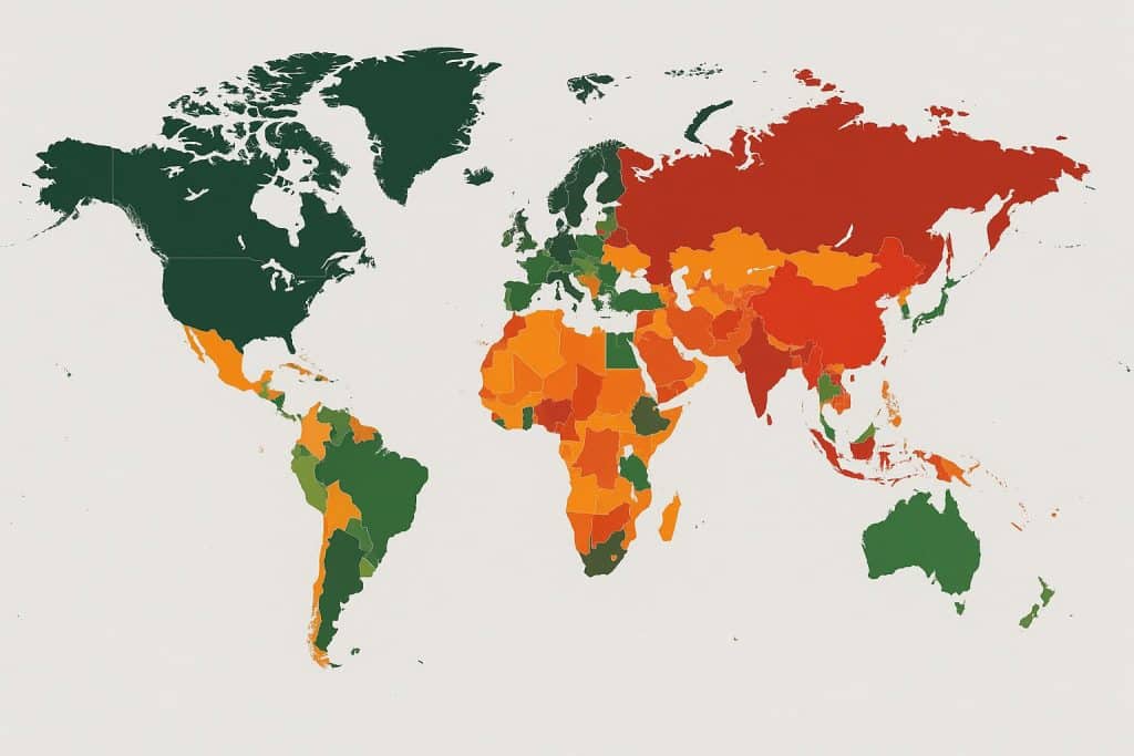 Global map highlighting the popularity and audience share of top watched sports worldwide