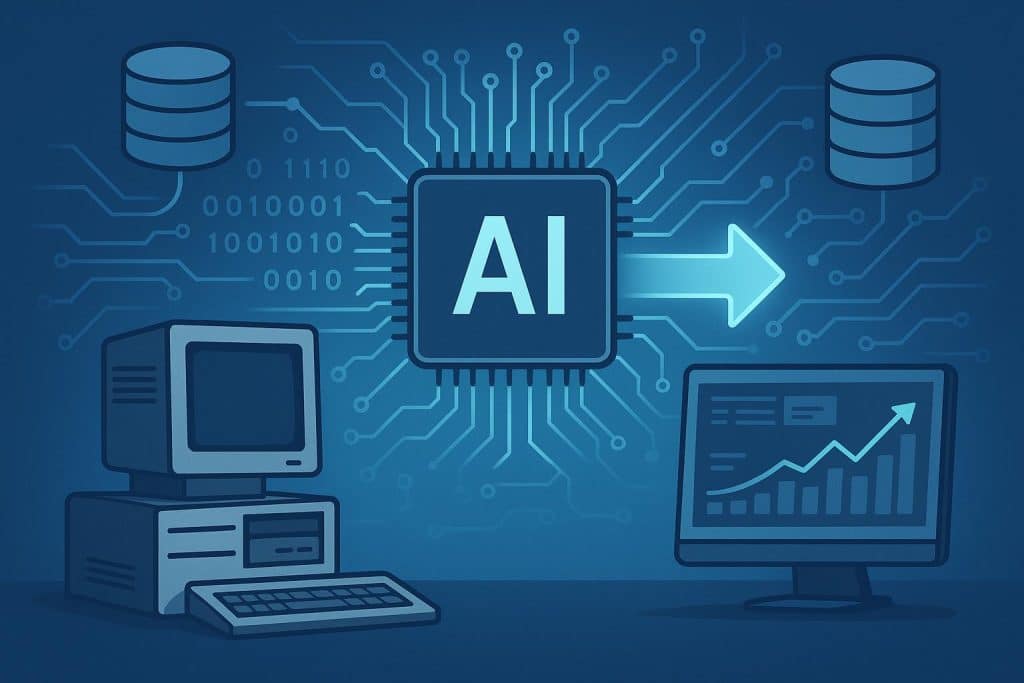 Artificial intelligence upgrading legacy business systems for improved operational efficiency