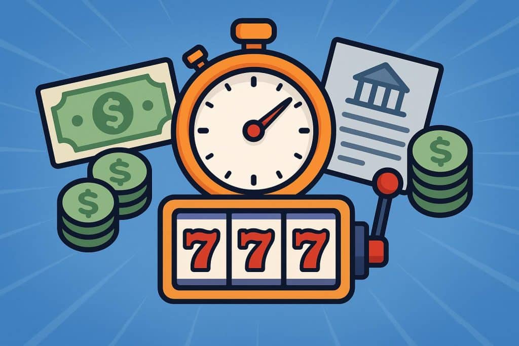 Online slot site dashboard showing fast deposit and withdrawal transactions processing speed