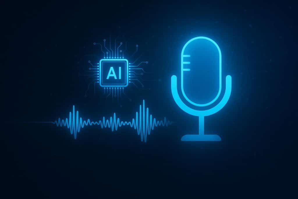 Generative AI-powered voice assistant interacting with business communication technology