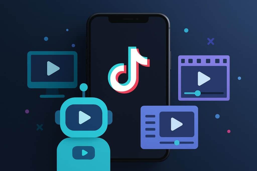 AI-powered tools generating creative TikTok video ads for digital marketing campaigns