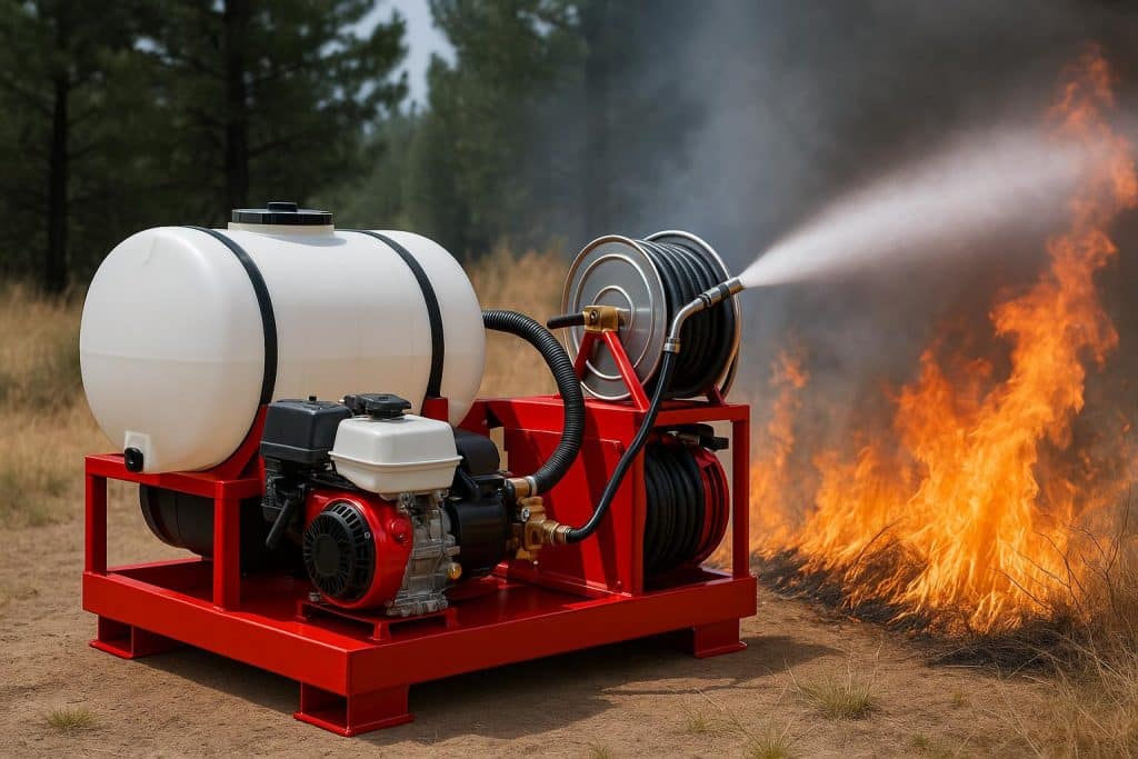 BLZ Fire Skids equipment showcased for effective and reliable wildfire suppression solutions