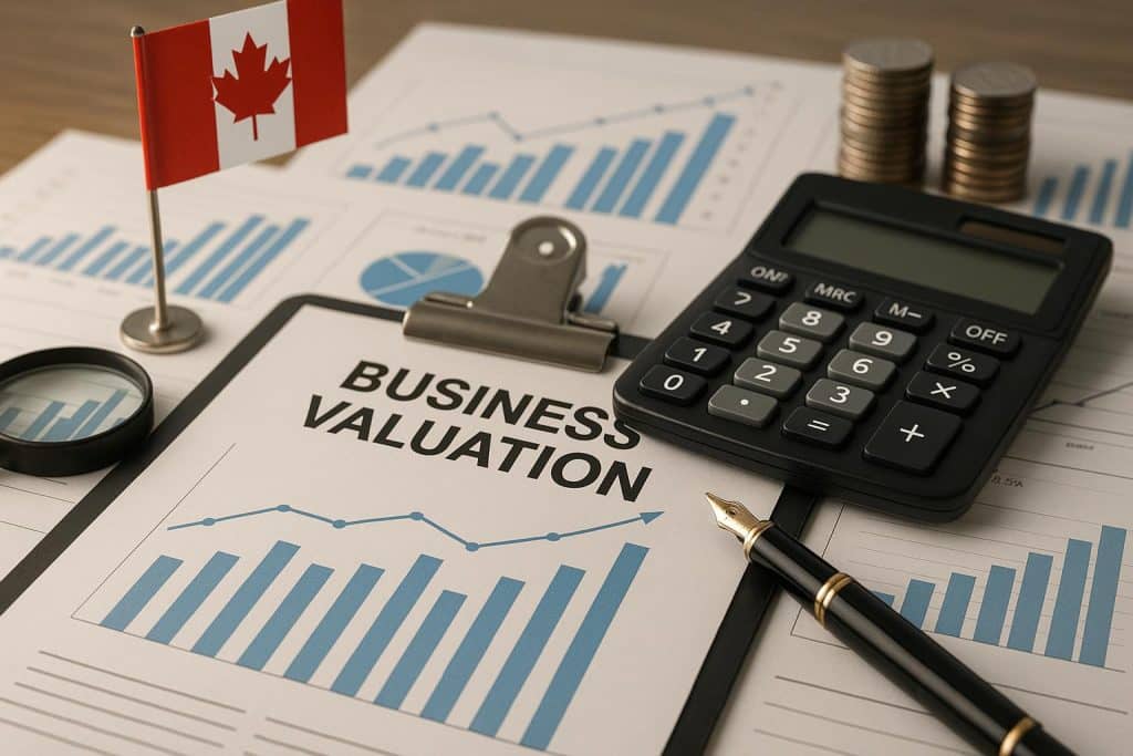 How Business Valuation Services in Canada Ensure Transparency and Trust in Business Transactions Business valuation report and financial documents representing transparency in Canadian transactions