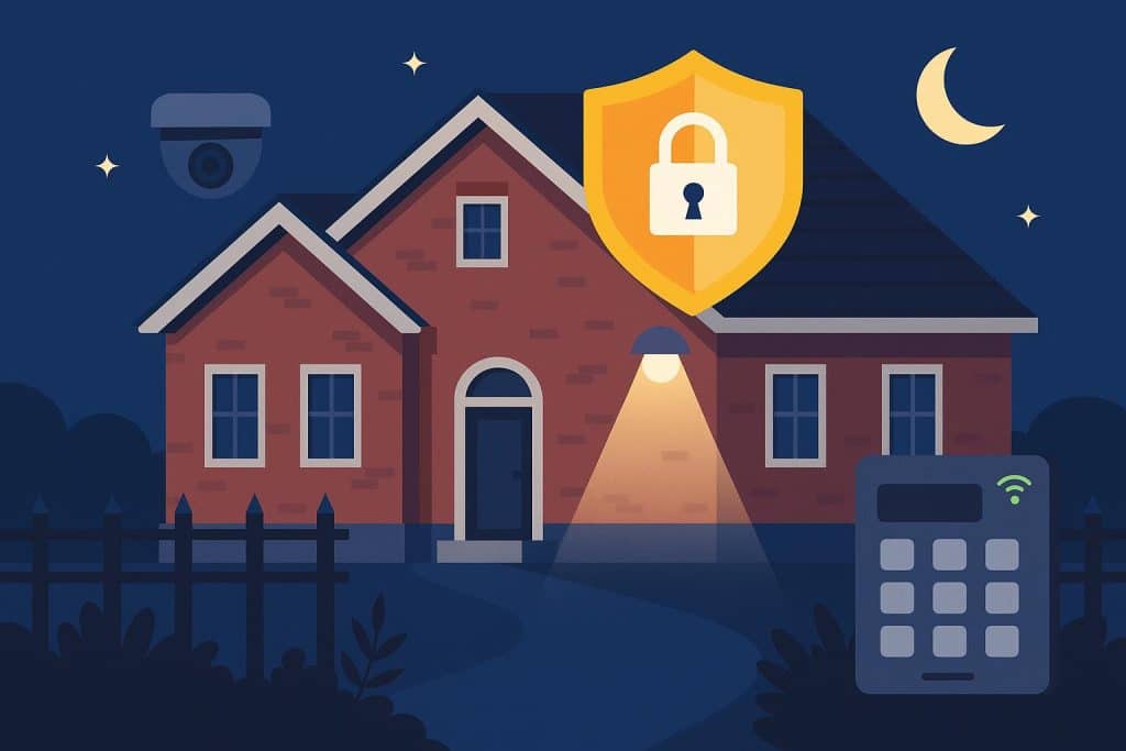 How To Strengthen Your Home Security Smart home security system with surveillance cameras and alarm protecting modern house