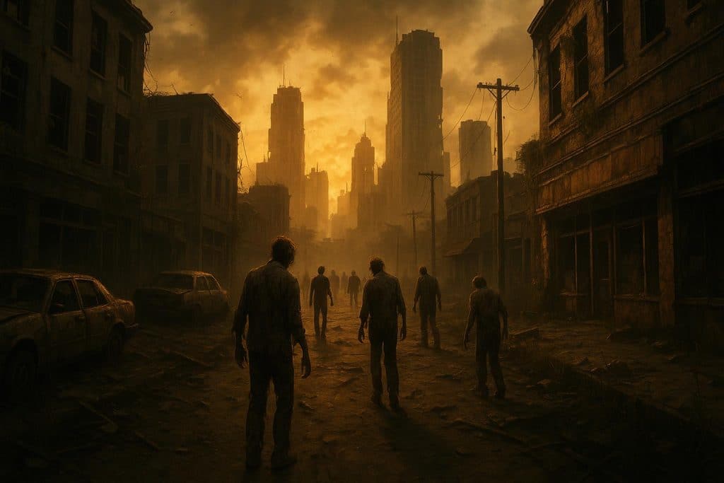 What’s Next for The Walking Dead Franchise After 2025? The Walking Dead franchise logo with post-apocalyptic background hinting at future storylines