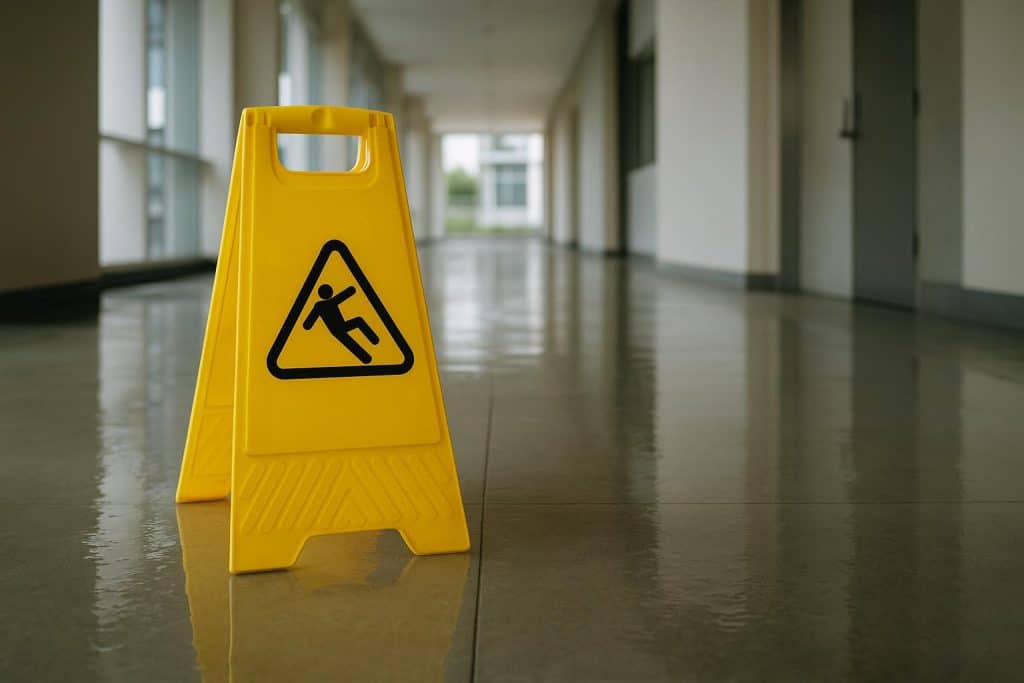 How to Stop Floors from Becoming a Liability Non-slip floor coatings being applied to prevent accidents and reduce floor liability risks