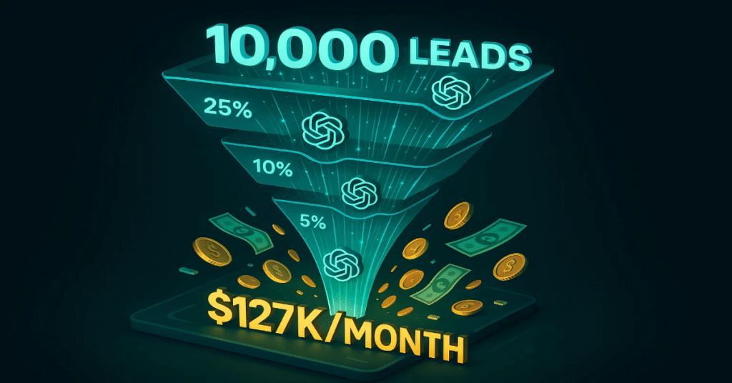 Image 1 of ChatGPT Funnel Makes $127K/Month: Prompt Engineer's Framework (Tested on 10,000 Leads)