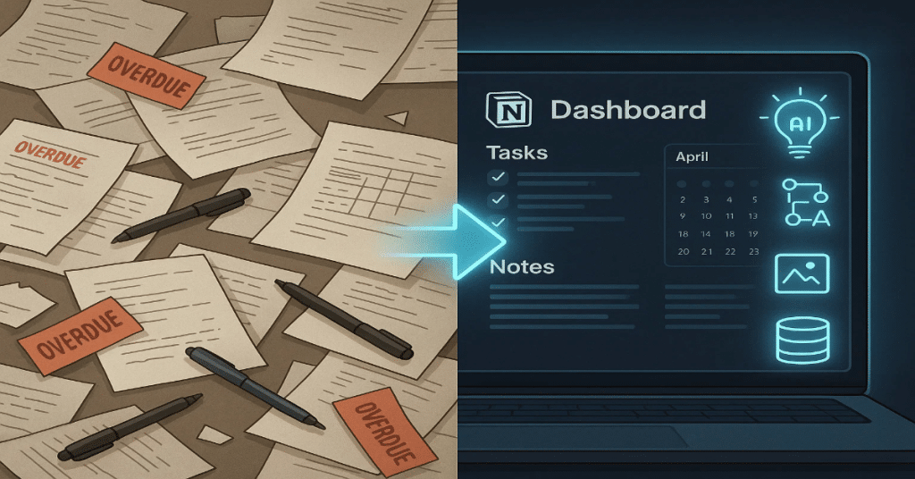 Image 1 of ChatGPT Turned My Messy Notion Into a Self-Managing Productivity System — Tasks Complete Themselves Now