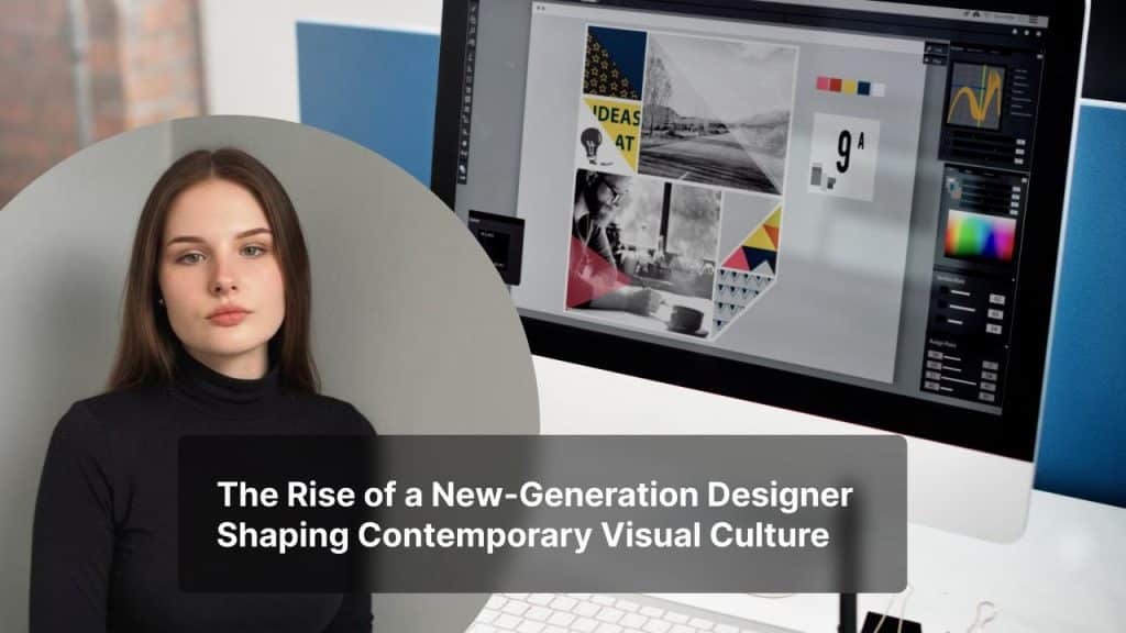 The Rise of a New-Generation Designer Shaping Contemporary Visual Culture Minimalist workspace with innovative design elements reflecting contemporary visual culture trends