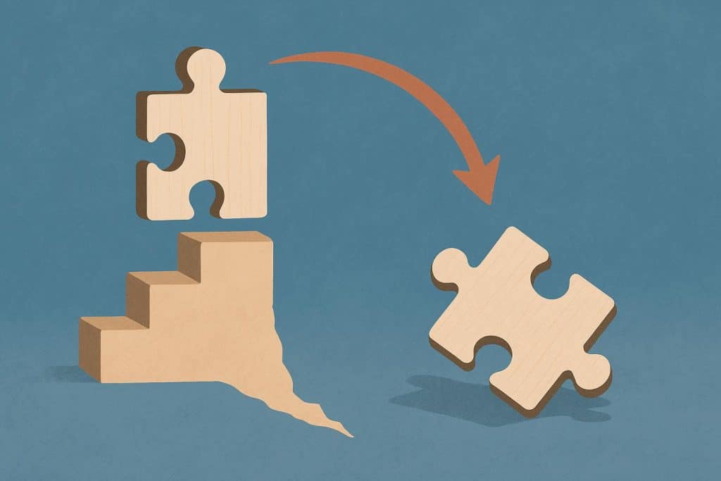 Why Confidence Drops After a Fall (And How to Rebuild It) Broken ladder symbolizing setback and rebuilding confidence after a fall or failure