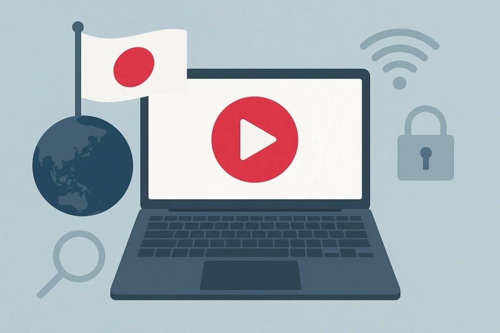 Streaming Japanese Shows from Abroad: Tips and Tools Watching Japanese TV shows online with VPN on laptop for international streaming access