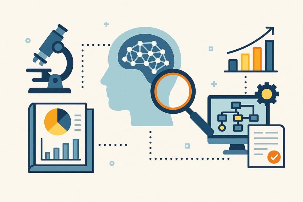 Inside the New AI Sourcing Stack: How Recruiters Use Data to Find Hidden Talent Research intelligence and machine learning algorithms connecting experts for workflow automation