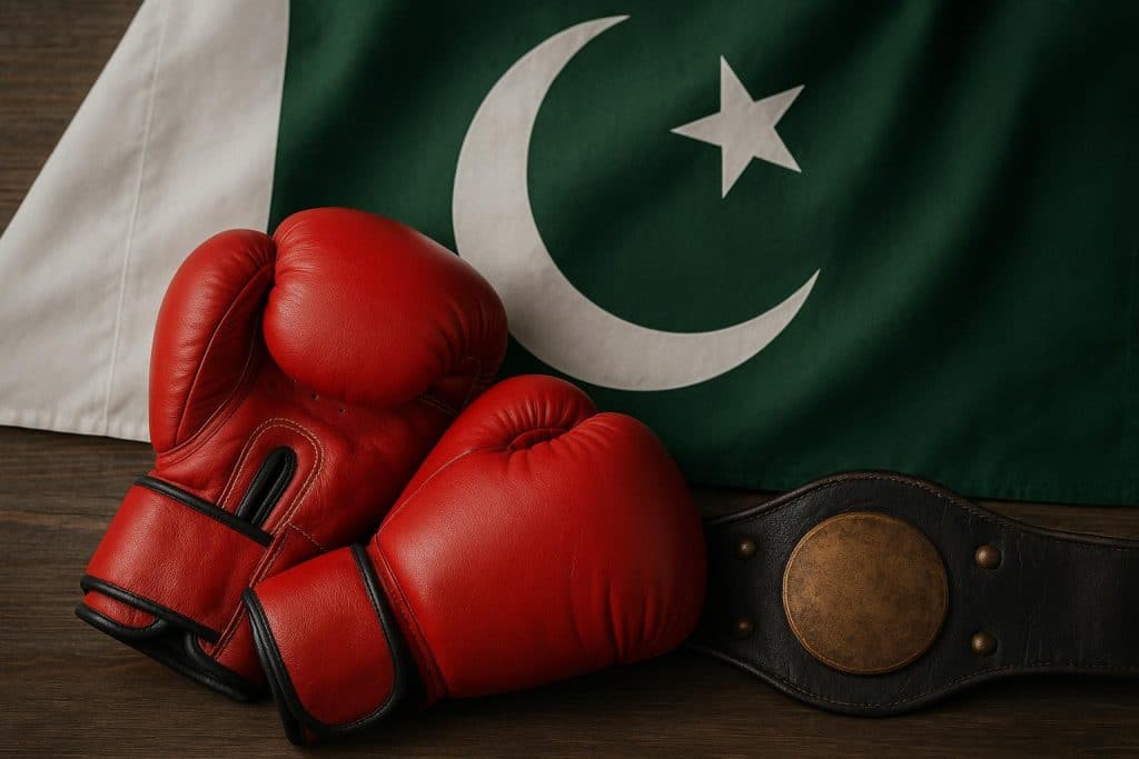 Rehan Azhar: A Profile of Pakistan’s Peshawar Boxer Rehan Azhar training in a boxing gym, representing Peshawar’s rising boxing talent