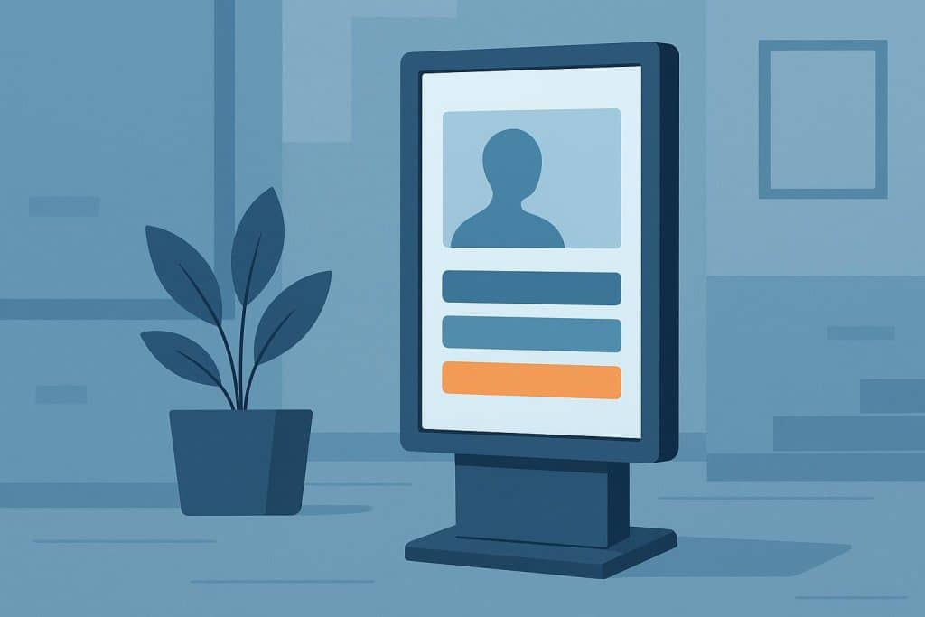 Leveraging Digital Signs for Tailored Messages Digital signage displaying customized promotional messages in a modern business environment