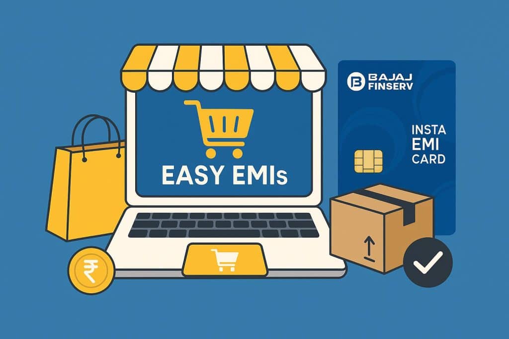 Bajaj Finserv Insta EMI Card enabling convenient online shopping with easy EMI options