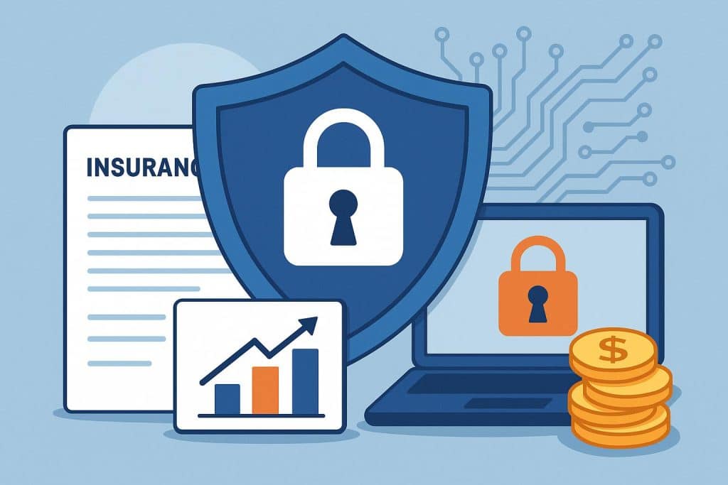 Why Is Cyber Insurance Best for SMEs? Cyber insurance concept with shield, lock, and digital icons representing SME online protection