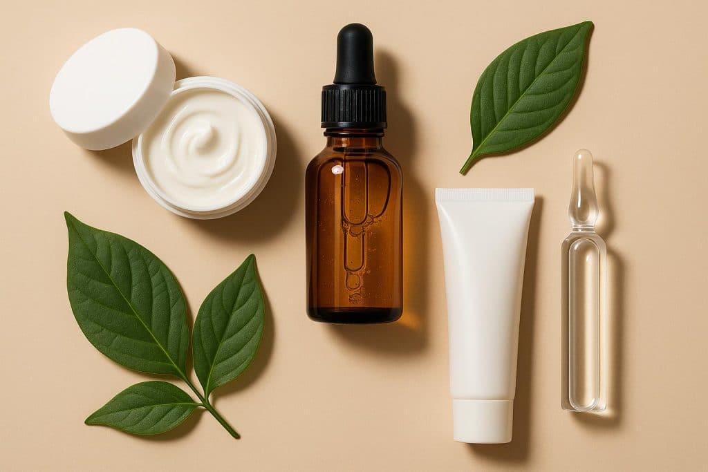 Peptides for Radiant Skin: Top Anti-Aging Options to Know Serum bottles and peptide skincare products promoting youthful, radiant, anti-aging skin benefits