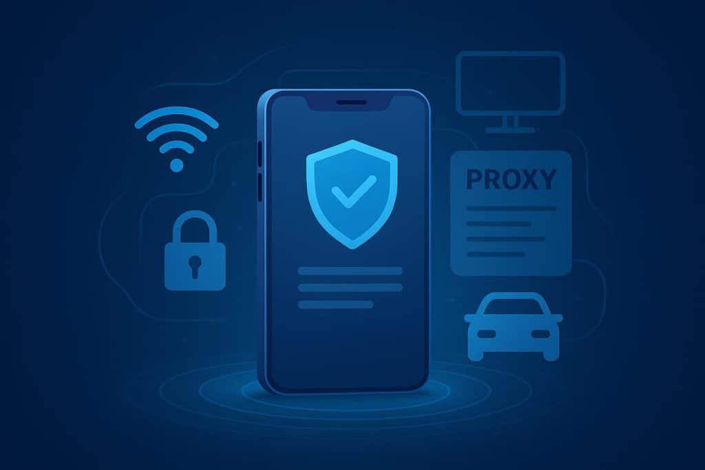 Why Mobile Proxies Are Becoming a Secret Weapon for Online Professionals Mobile proxy network illustration showing secure online connections for digital professionals