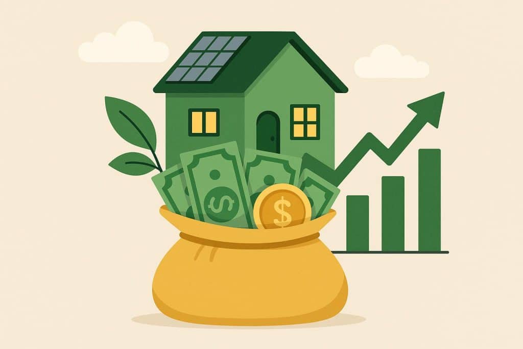 Your Home Energy Budget: 10 Steps to Financial Freedom Through Efficiency Modern home with solar panels and energy-efficient appliances highlighting cost-saving solutions