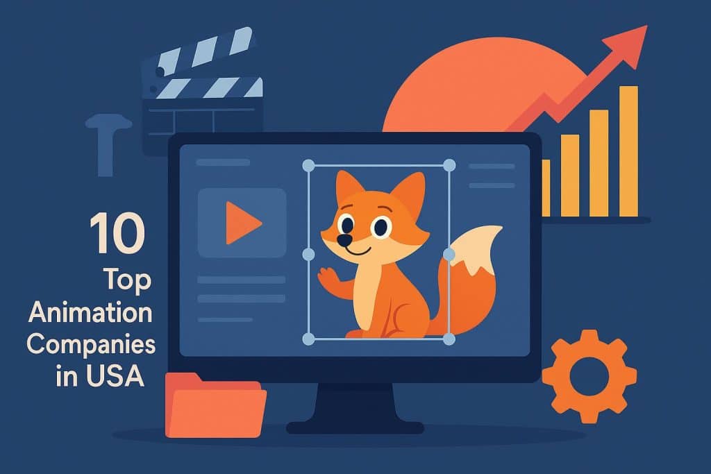 Animated film studio logos representing leading US animation companies for 2026 ranking list