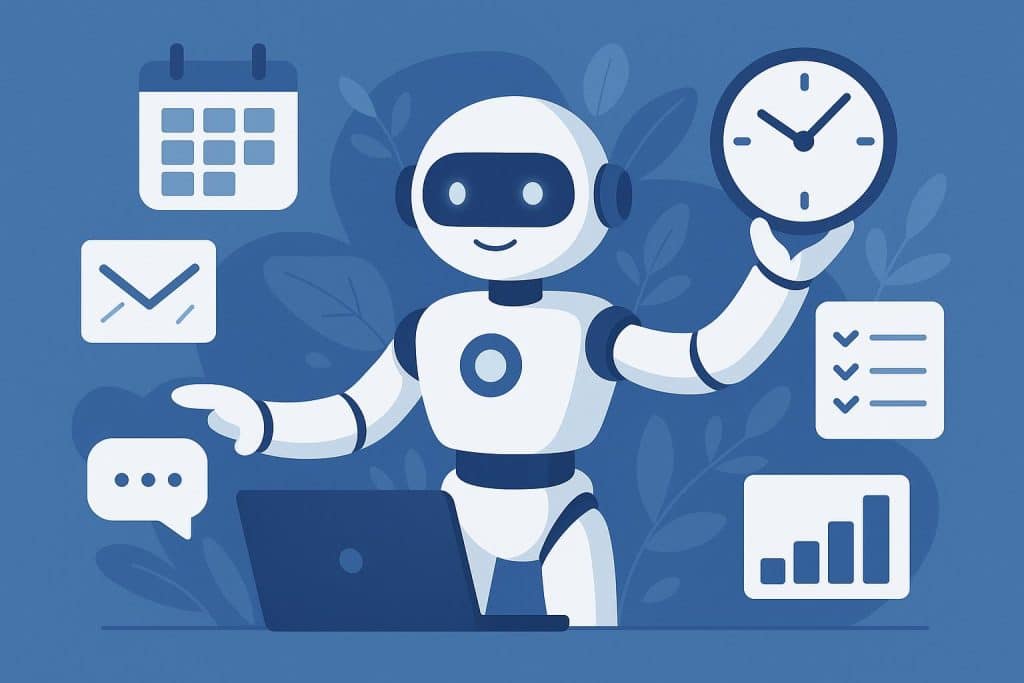 AI assistant tools organizing schedules, managing tasks, and adapting to workplace needs