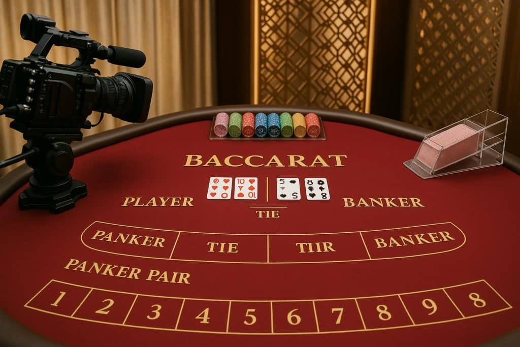 Live dealer streaming setup showcasing SexyBaccarat's realistic online casino gaming experience