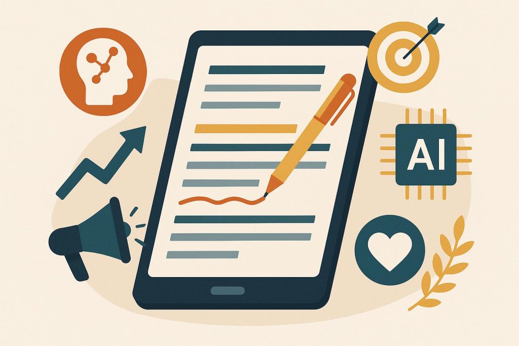 Human-centered AI copywriting boosting authentic engagement in competitive content marketing