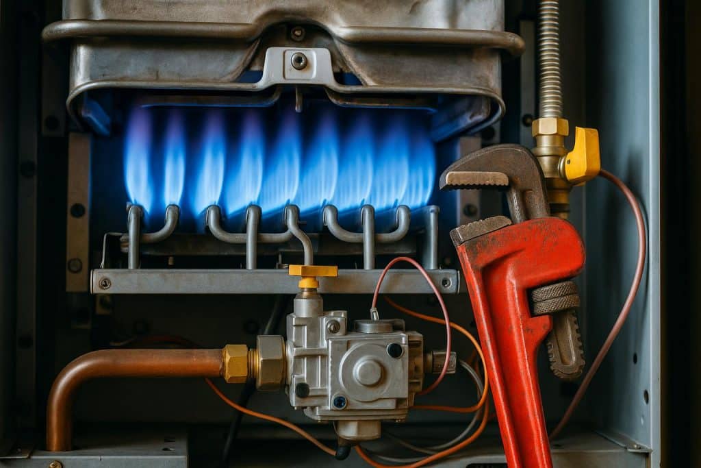 Why Hiring a Professional Gas Heating Technician is Crucial Gas heating technician inspecting residential furnace for safety and efficiency maintenance