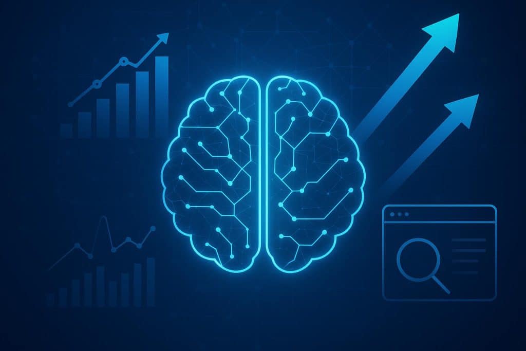 The Rise of AI-Driven Predictive Algorithms Online Abstract neural network graphics illustrating AI-driven predictive algorithms in online technology
