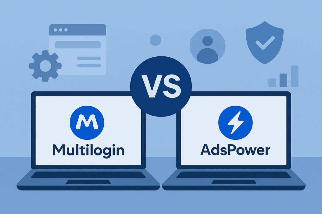 Multilogin and AdsPower logos side by side representing browser fingerprinting tool comparison