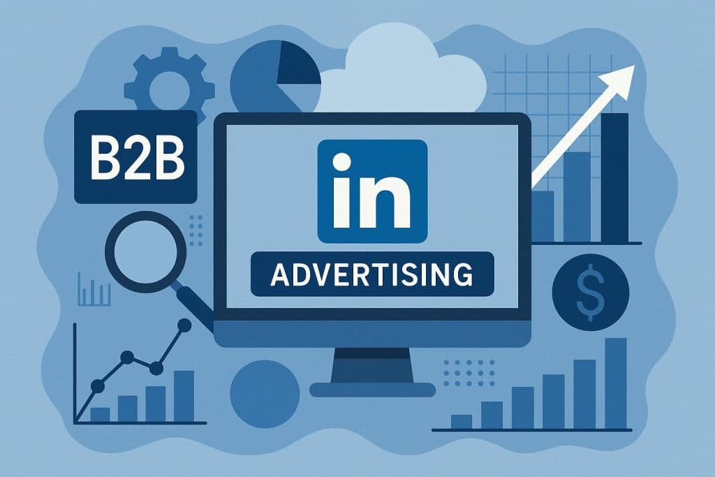 LinkedIn advertising dashboard showcasing B2B marketing strategy in a digital landscape