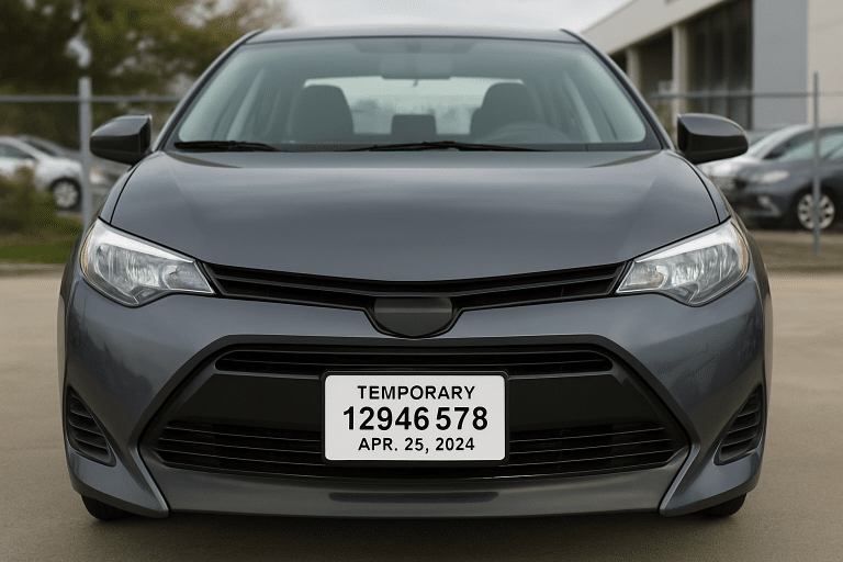 Image 1 of Temporary License Plates: Steps, Benefits, and What to Expect