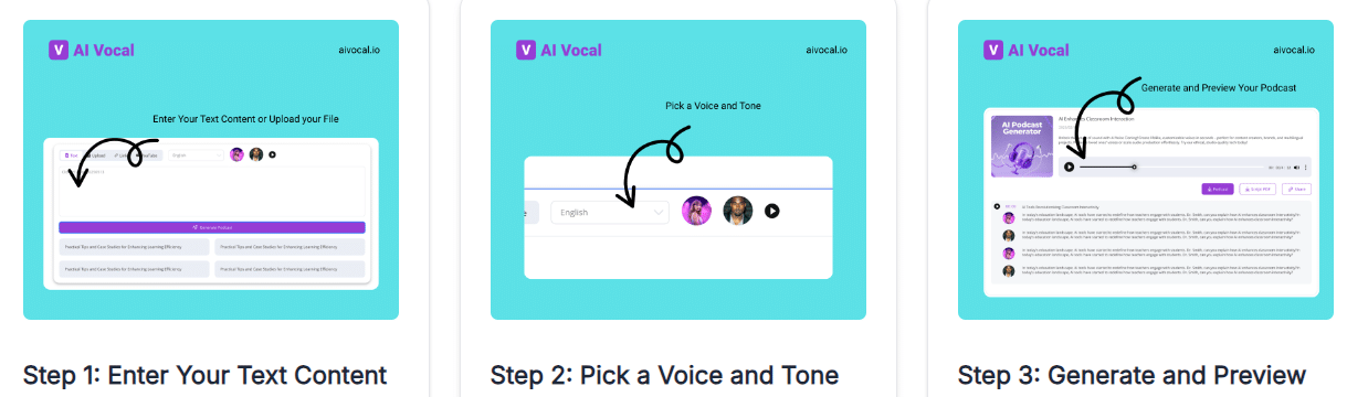 Use AI Podcast Generator Just 3 Steps