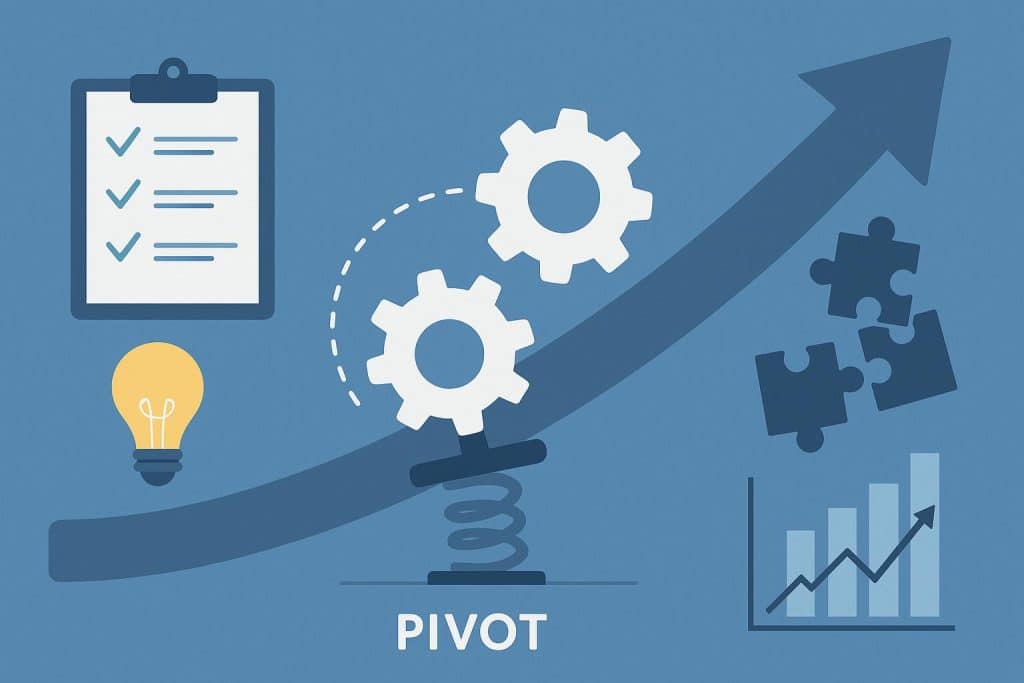 Insurtech strategy concept with digital tools, symbolizing business pivot and innovation