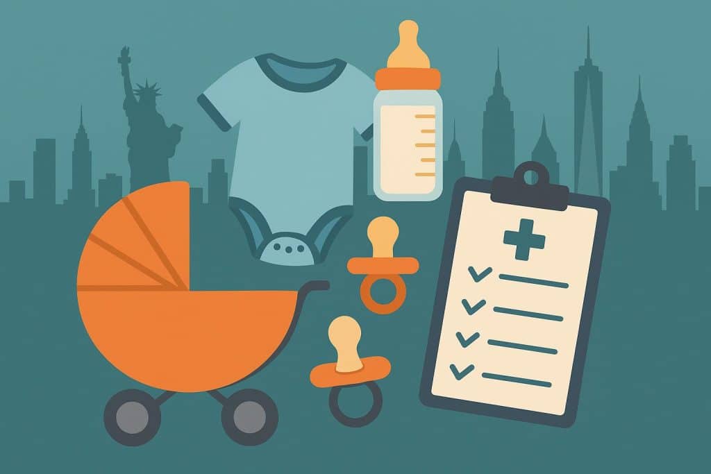 Baby nurse caring for newborn in a New York City apartment, highlighting hiring mistakes parents make