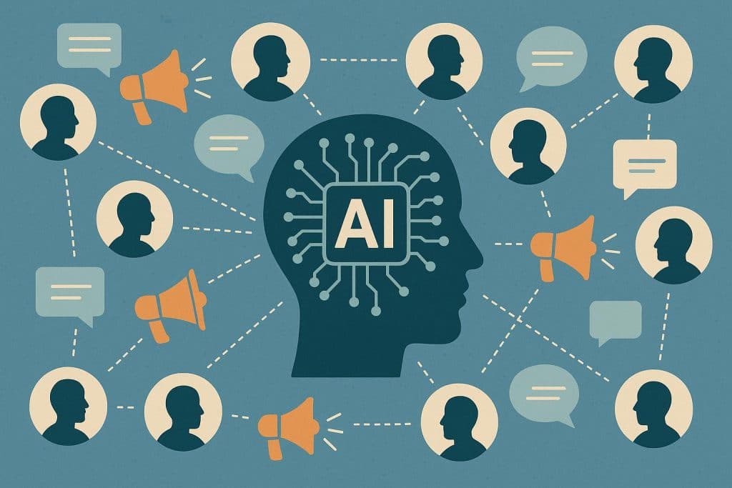 Here Are 10 Influential Leaders in AI Shaping Public Opinion Artificial intelligence leaders collaborating and discussing innovations impacting public perception