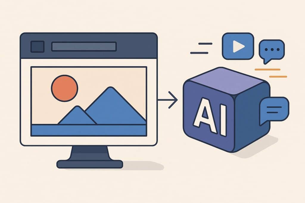 From Static Images to Full Experiences: How AI Is Quietly Transforming Content Creation AI-generated digital content evolving from simple graphics to immersive multimedia experiences