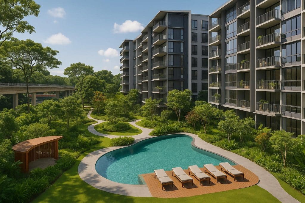 Modern wellness-inspired home exterior near Telok Blangah MRT promoting healthy lifestyle living