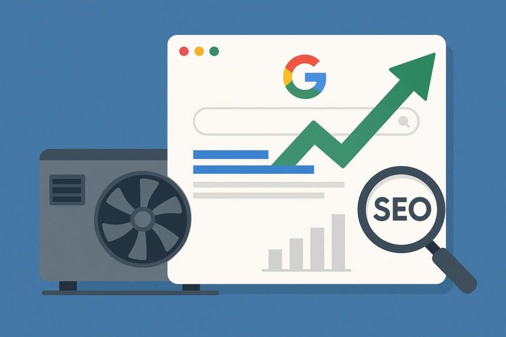 HVAC contractor optimizing website for SEO to attract more leads and boost Google rankings