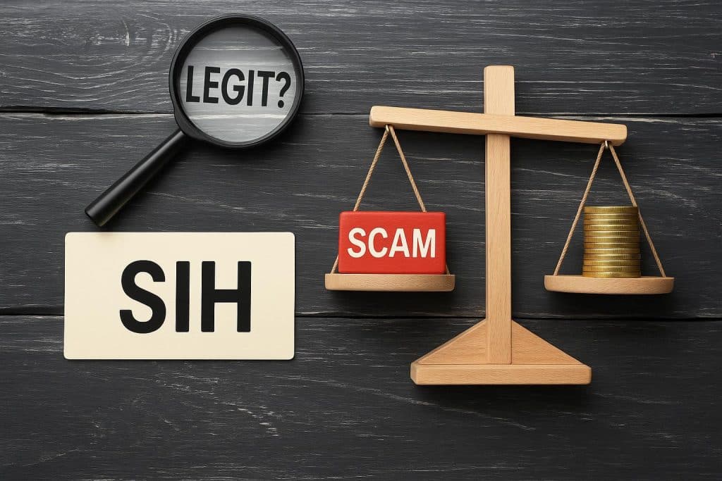 SIH platform analysis with highlighted user concerns and verified evidence for legitimacy review