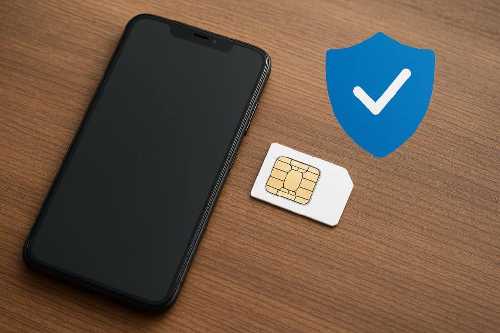 Latest Rules About SIM Card KYC Everyone Should Know SIM card with ID documents and security lock representing updated KYC regulations