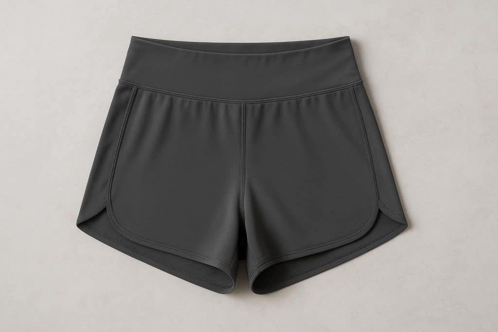 Comfortable Women’s Gym Shorts for Active Lifestyles Lightweight women's gym shorts displayed on fitness gear, ideal for active and comfortable workouts