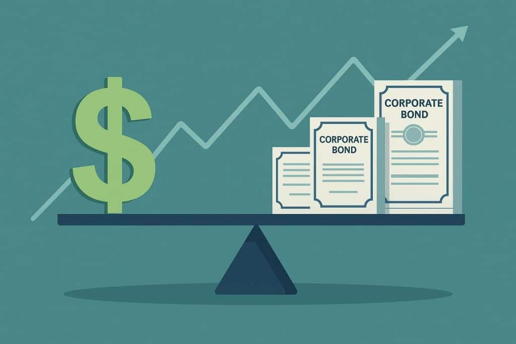 Graph showing rising short-tenure corporate bond performance in barbell investment portfolios