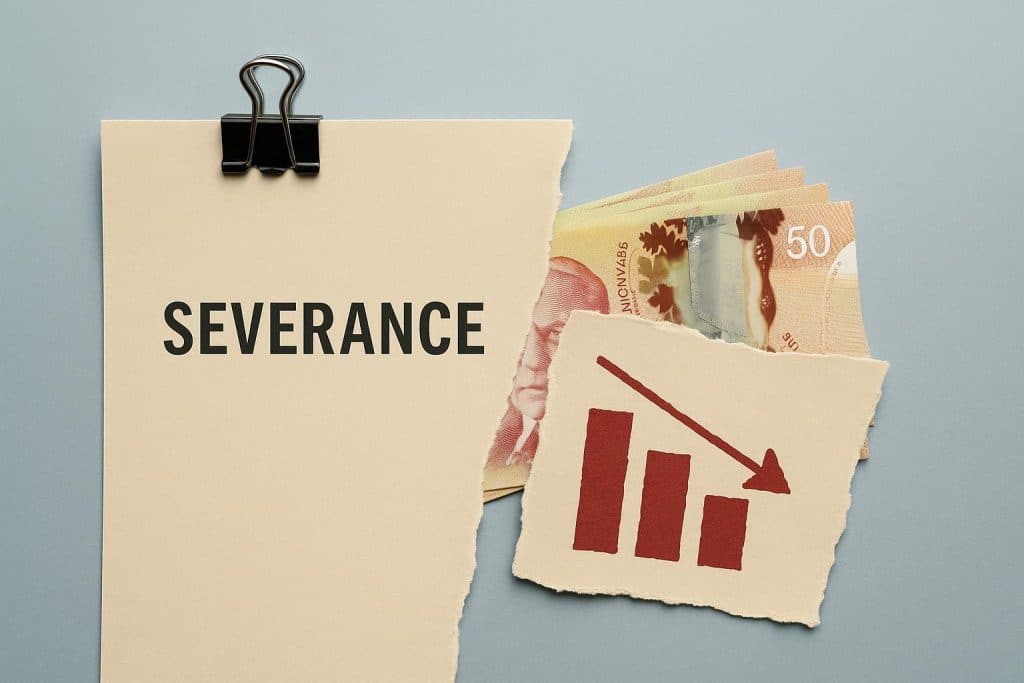 Why Most Alberta Employees Get Less Severance Than They’re Actually Owed Severance pay calculation documents highlighting Alberta employee compensation discrepancies