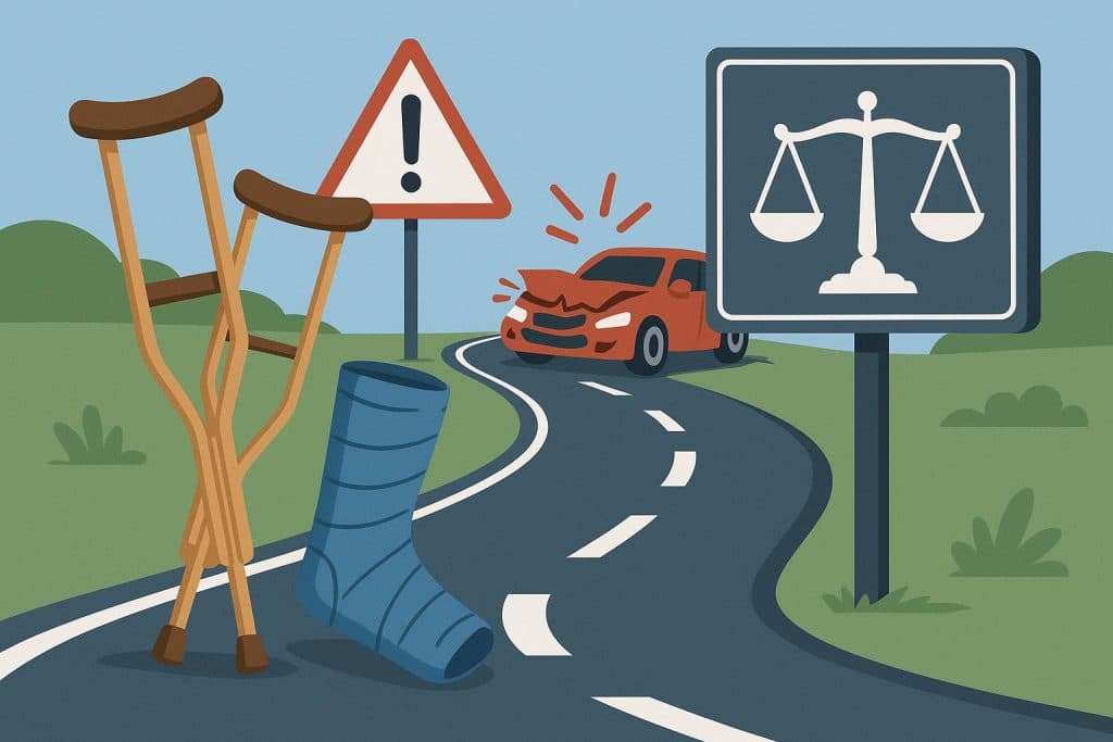 Navigating the Road to Recovery: How an Accident Lawyer Can Help Accident lawyer consulting client next to damaged car after traffic collision on city street