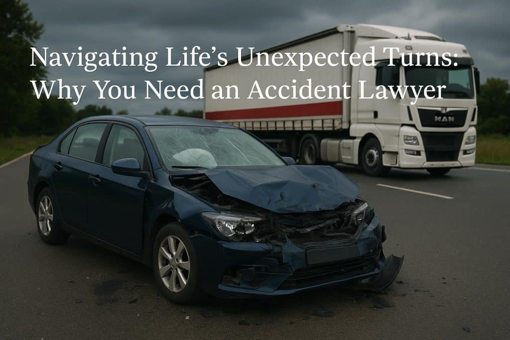Navigating Life’s Unexpected Turns: Why You Need an Accident Lawyer Car accident scene illustrating the importance of legal assistance after unexpected incidents