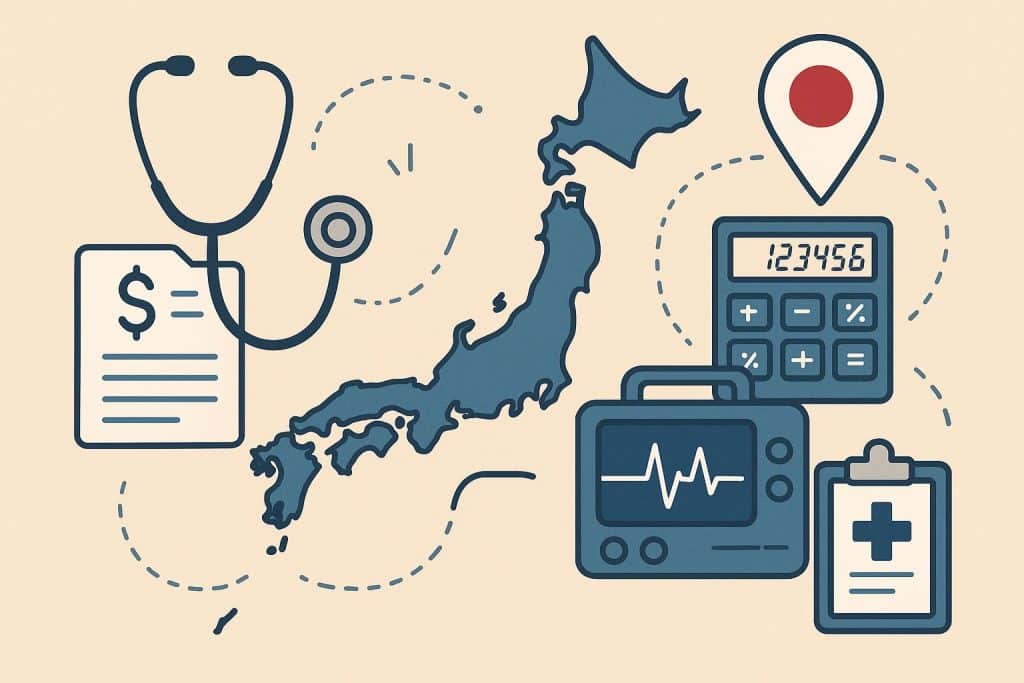 How to Navigate Japan’s Medical Device Reimbursement System Japanese medical devices and reimbursement documents on a hospital desk, illustrating healthcare policy