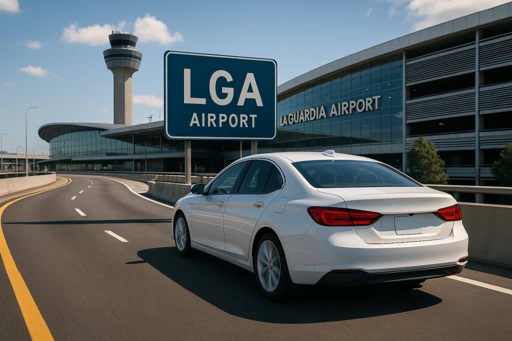 Luxury car service at LaGuardia Airport enhancing efficient business travel transfers