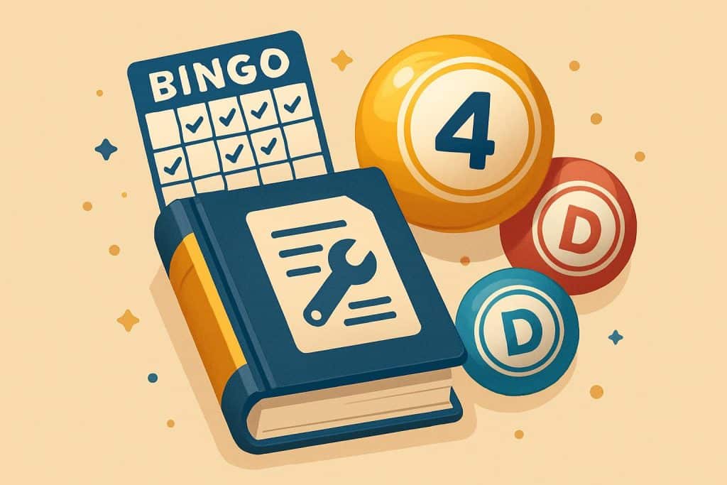 FAST BINGO4D user guide cover showing tips for reliable daily gameplay and problem fixes